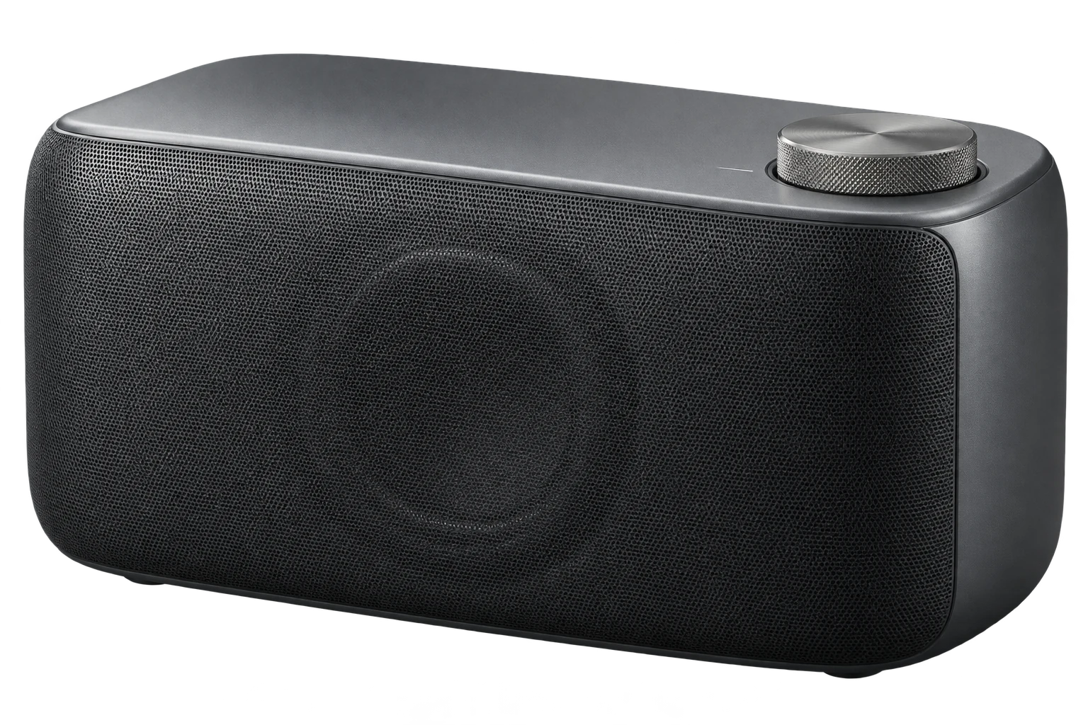 MONO 01 speaker in Graphite, shown in a three-quarter view